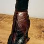 Vintage Shepherd Dog Glass Decanter. Image 3