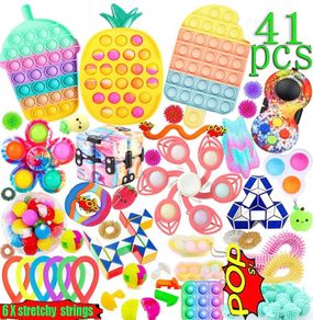 TIK Tok Fidget Toys Pack Sensory Fidget Toys Push Bubble Pop Toy Stress Anxiety Relief Toys Set for ADD OCD Autistic Children Adults Anxiety Autism (FREE POSTAGE)