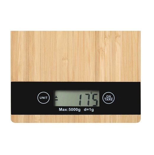 New Digital Bamboo LCD Electronic Kitchen Weighing Balance Scale 5kg / 1g #1255