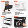 Folding Portable Bar Table, 1105 x 390 x 1010 mm, with Carry Bag, 2 Storage Shelves, and Detachable Skirt, Quick and Easy Setup Image 5
