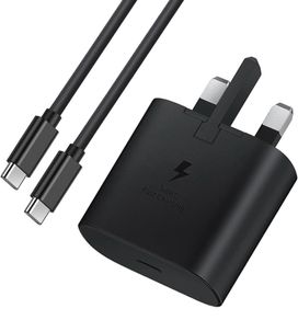 Samung Super Fast Charger 25W, Samsung USB C Fast Charging Plug and Cable USB C to C 1M for Samsung Galaxy S24 S23 Ultra S22 S21fe S20 A33 A53 A52 A54 A14 A13 Z Flip/Fold 4,USB Type C Plug UK Wall Charger