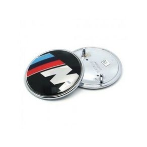 Car Emblem Chrome Hood Badge Logo 74mm 2 Pins For BMW Rear Trunk