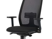 Lira High Back Swivel Mesh Chair with adjustable arms - Black