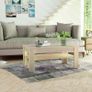 Coffee Table Chipboard 110x65x48cm Oak - Free Delivery Nationwide Image 2