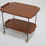 Vintage Swedish Teak Two Tier Serving Cart by Firma Glas & Tra, 1950s Image 8