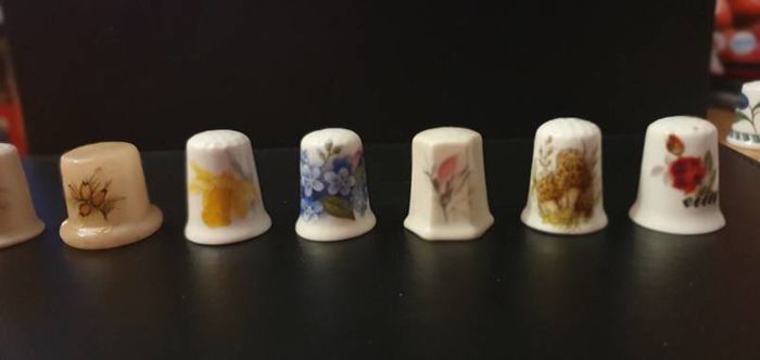 Collection of Flower Themed Thimbles