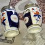 Antique Imari Hand Painted Mustard Pots, unmarked probably made in Japan Postage Available or Collection. Image 3