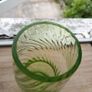 Vintage Humppila Green Swirl Glass Vase Image 4