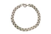 Vintage Double Rolo Interlocking Rings 800 Silver Bracelet