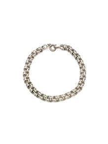 Vintage Double Rolo Interlocking Rings 800 Silver Bracelet