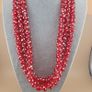 Vintage Red Dotted Glass African Style beads Strands 22 inches 13 -14mm Beads Image 4