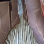 Dubarrys taupe ankle boots with gold decorative zip Image 4