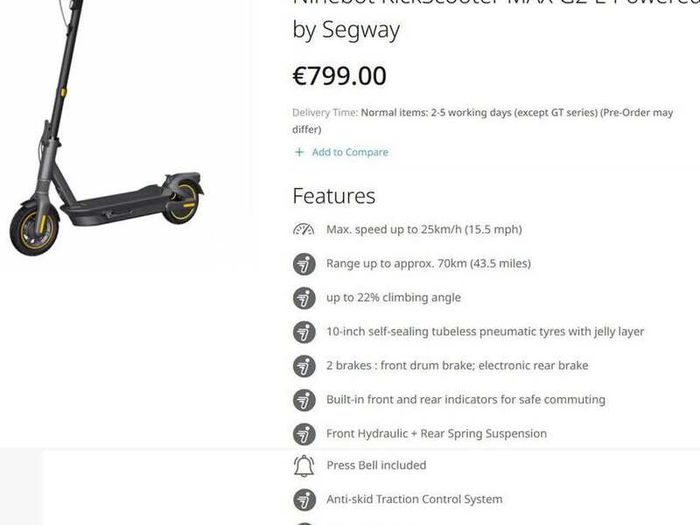 MAX G2 by Segway + Helmet Included!
