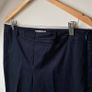 Hobbs Navy Cropped Cotton  Trousers Image 2