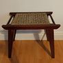 Mid Century woven stool. Image 2