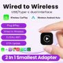 Wireless Android Auto & CarPlay Adapter 2-in-1, 2026 Upgraded UK Apple Car Play Dongle [Mini, Latency-Free, Auto Connect] Convert Wired to Wireless via USB-A/Type-C, Plug & Play, Fit for 2016+ Cars Image 4