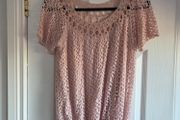 Peach dressy top, size 10