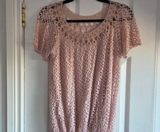 Peach dressy top, size 10