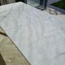 Large Solid White Marble Coffee Table Brushed Gold Base Image 3