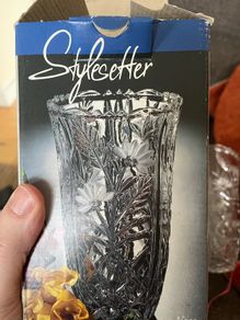Price drop - Vintage Stylesetter Crystal Clear 24% Lead Crystal Vase