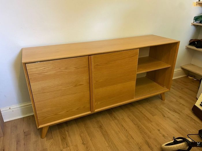 oak veneer sideboard