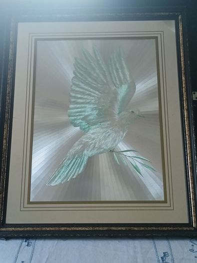 Vintage Large Dove Of Peace Mirror