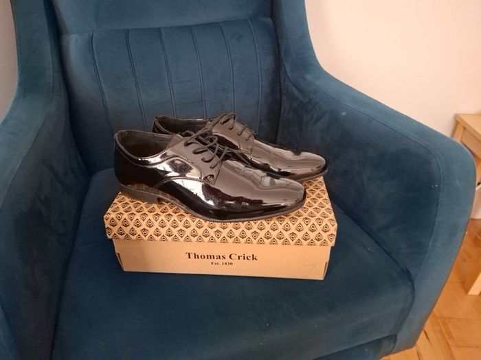 Black patent wedding shoes Size 10