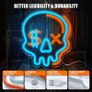 Dimmable Skull Neon Sign, Skull Neon Light Acrylic Plate Powered by USB with Switch, 28x25cm Skeleton LED Blue Wall Signs Art for Kid Bedroom Teen Boys Living Room Bar Party Decoration (FREE POSTAGE) Image 5