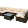 MIAMI Luxury Rattan Garden Corner Sofa with Table Image 3
