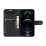 For iPhone 12 Pro Max Wallet Case Cover Flip Book PU Leather Holder Card Slots Black - FHT09IPK1 Image 3