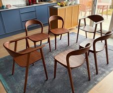 Dining chairs in solid oak