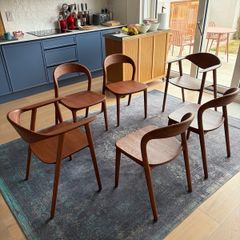 Dining chairs in solid oak