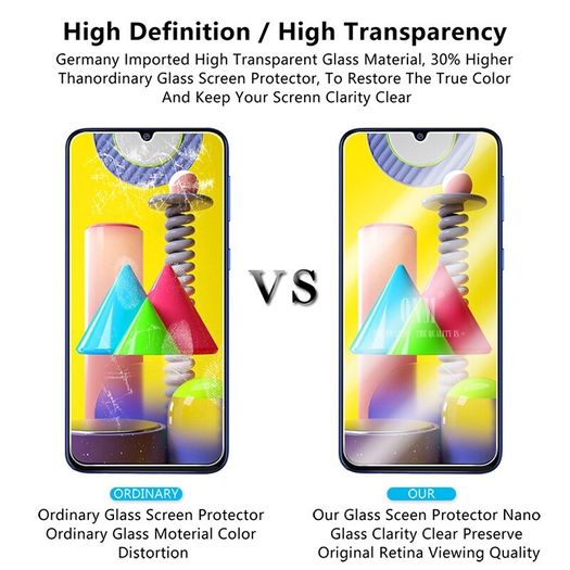 Tempered Glass For Samsung Galaxy M31 Screen Protector 9H Tempered Glass For Samsung Galaxy M31 6.4" Protective Film