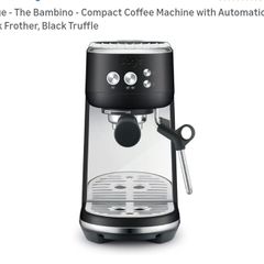 Sage - The Bambino - Compact Coffee Machine with Automatic Milk Frother, Black Truffle