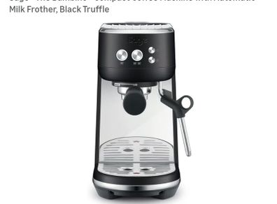 Sage - The Bambino - Compact Coffee Machine with Automatic Milk Frother, Black Truffle