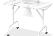 Manicure Table Portable  with Built-In Nail Vacuum