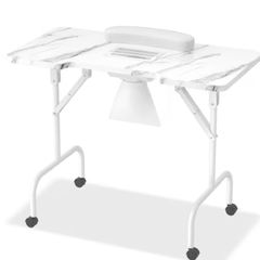 Manicure Table Portable  with Built-In Nail Vacuum