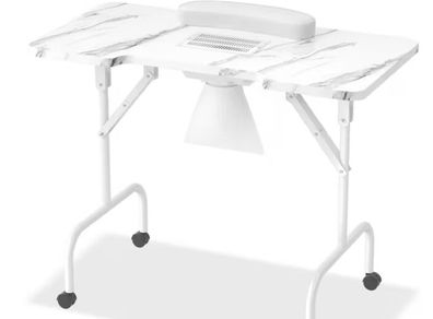 Manicure Table Portable  with Built-In Nail Vacuum
