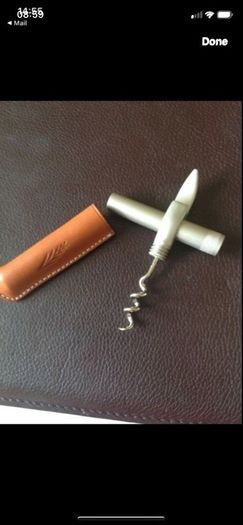 Corkscrew & Bottle Opener in Leather Case