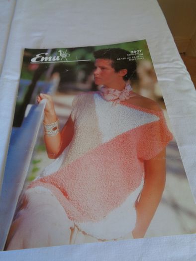 "Emu" Ladies Sleeveless Cotton Jumper Knitting Pattern for Sale