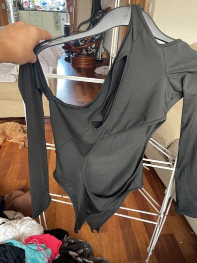 body suit asymmetric design sz M