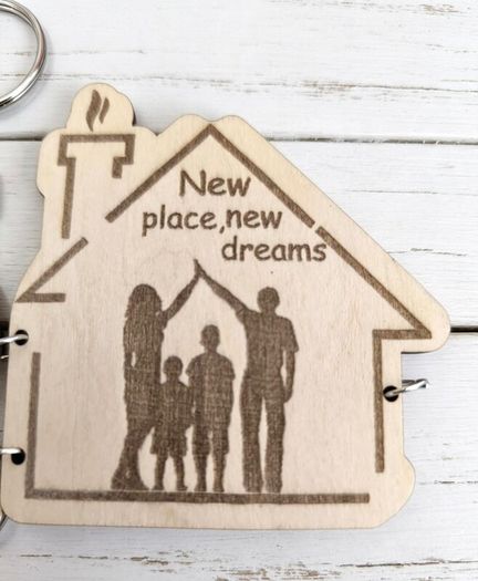 Personalised New Home Keyring, Housewarming Gift, New Home Gift