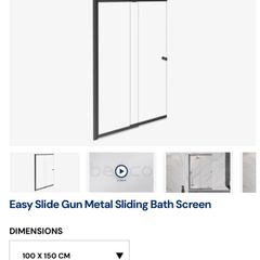 Bath Screen Gun Metal