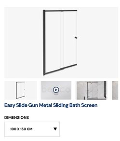 Bath Screen Gun Metal