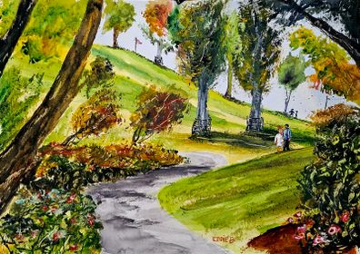 walk in the park watercolour