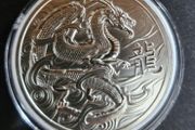 1 oz Silver 1 Pound Coin Ascension Islands Lunar Dragon 2024