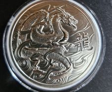 1 oz Silver 1 Pound Coin Ascension Islands Lunar Dragon 2024