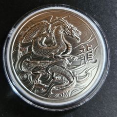1 oz Silver 1 Pound Coin Ascension Islands Lunar Dragon 2024
