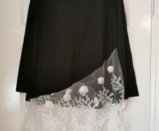 Unique Tunic Dress with White Lace Trim size 18