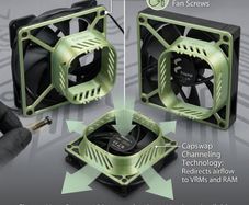 Custom 3D Printed Corsair Capswap RAM and VRM Cooling Fan Cap